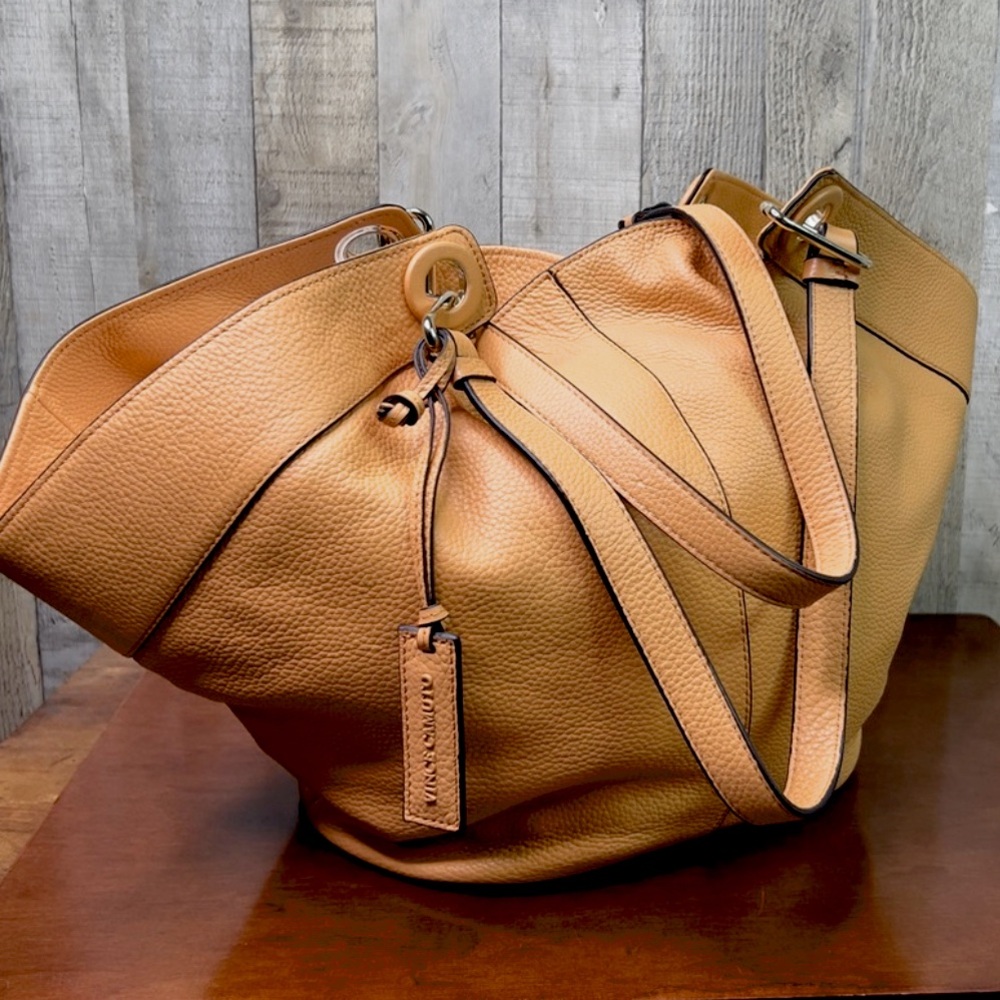 Tan Leather Vince Camuto shoulder bag
